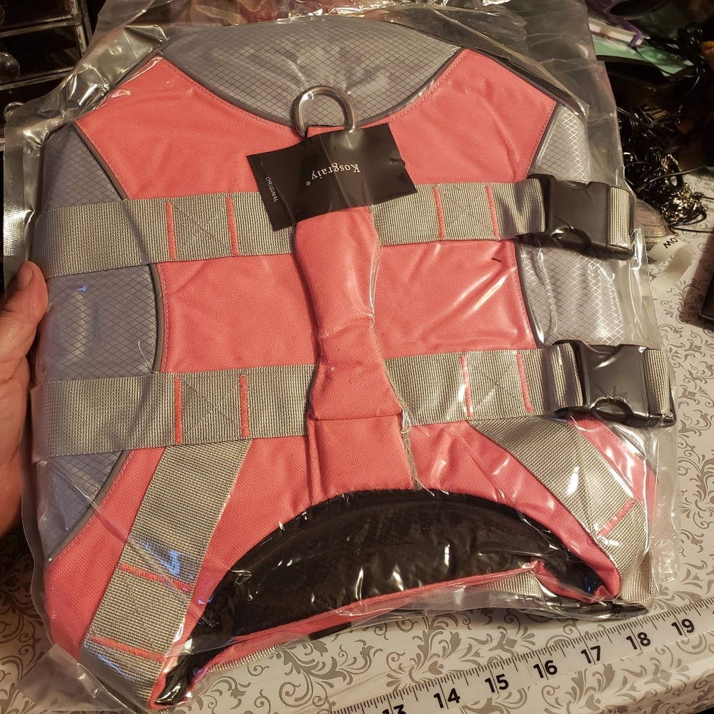New With Tags Kosgraiy Floating Dog Life Vest Jacket Size L Pink Reflective